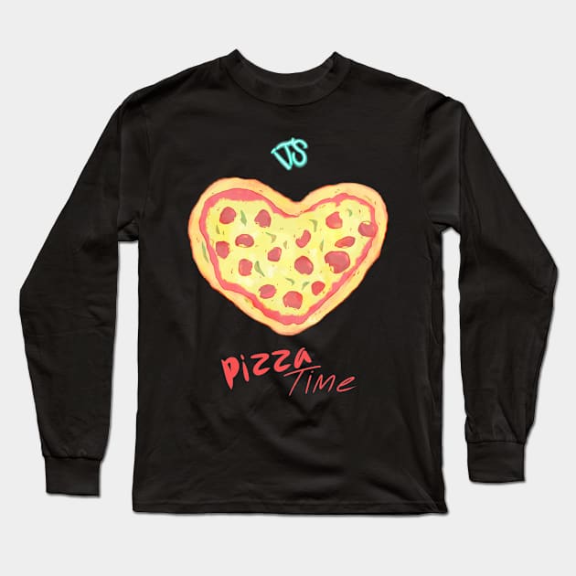Pizza Long Sleeve T-Shirt by Rumpled Crow